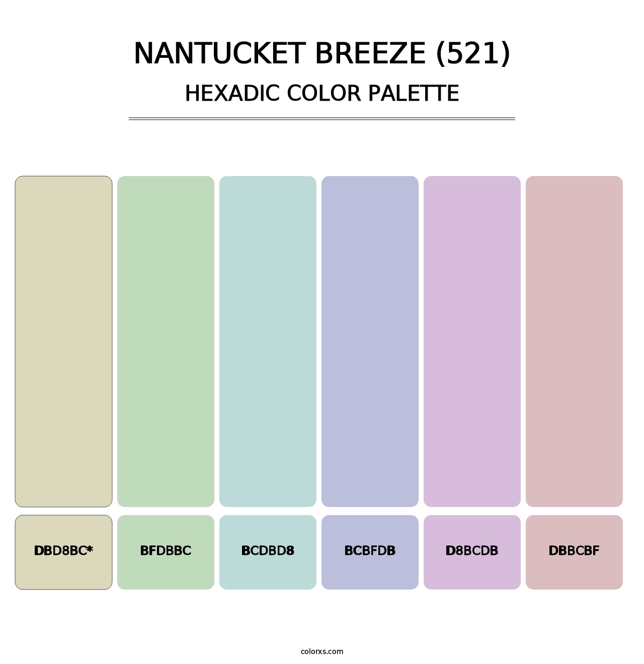 Nantucket Breeze (521) - Hexadic Color Palette