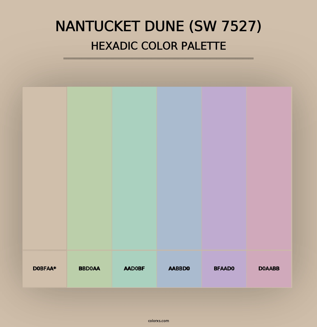 Nantucket Dune (SW 7527) - Hexadic Color Palette