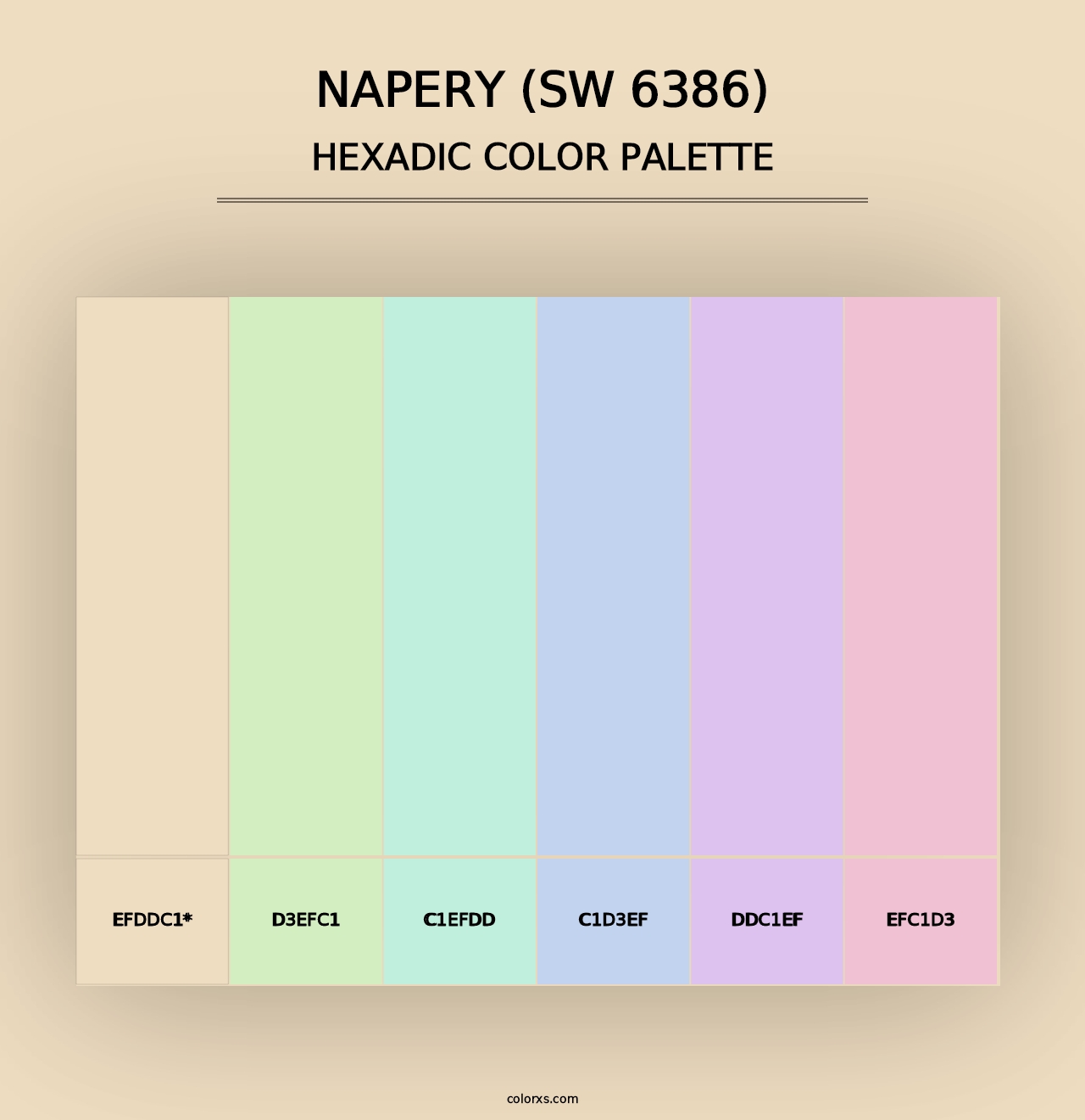 Napery (SW 6386) - Hexadic Color Palette