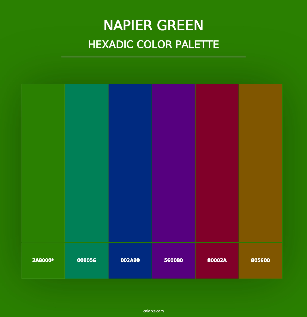 Napier Green - Hexadic Color Palette