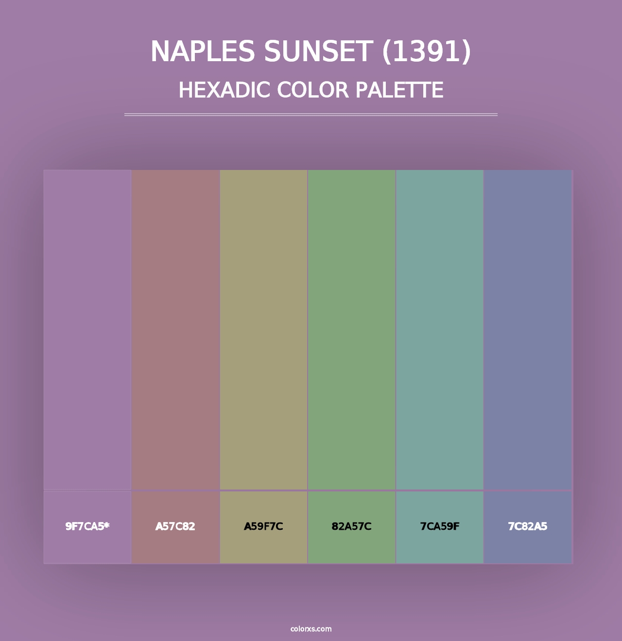 Naples Sunset (1391) - Hexadic Color Palette