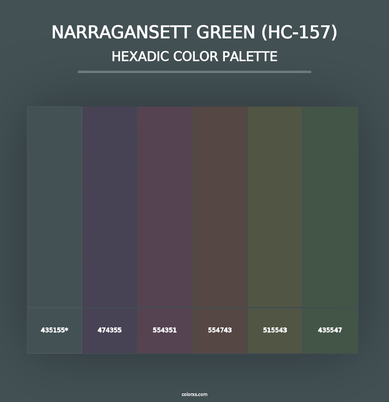 Narragansett Green (HC-157) - Hexadic Color Palette