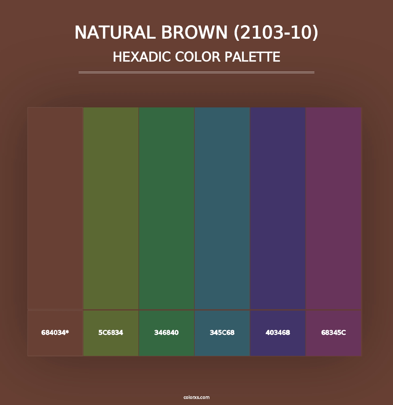 Natural Brown (2103-10) - Hexadic Color Palette