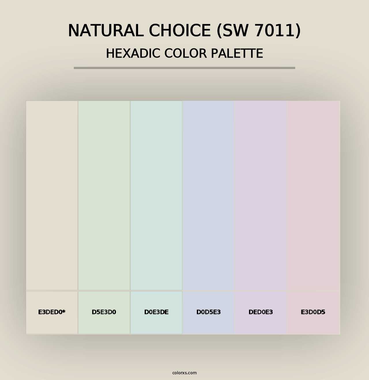 Natural Choice (SW 7011) - Hexadic Color Palette