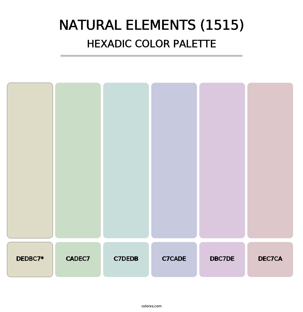 Natural Elements (1515) - Hexadic Color Palette