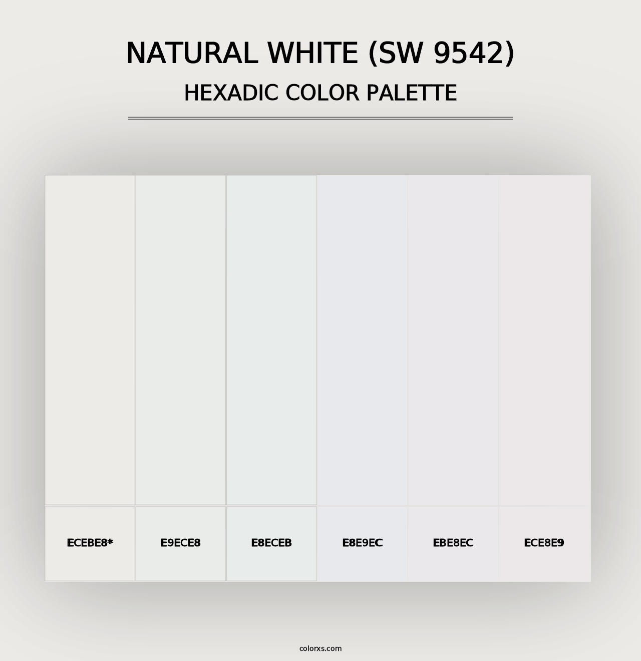 Natural White (SW 9542) - Hexadic Color Palette