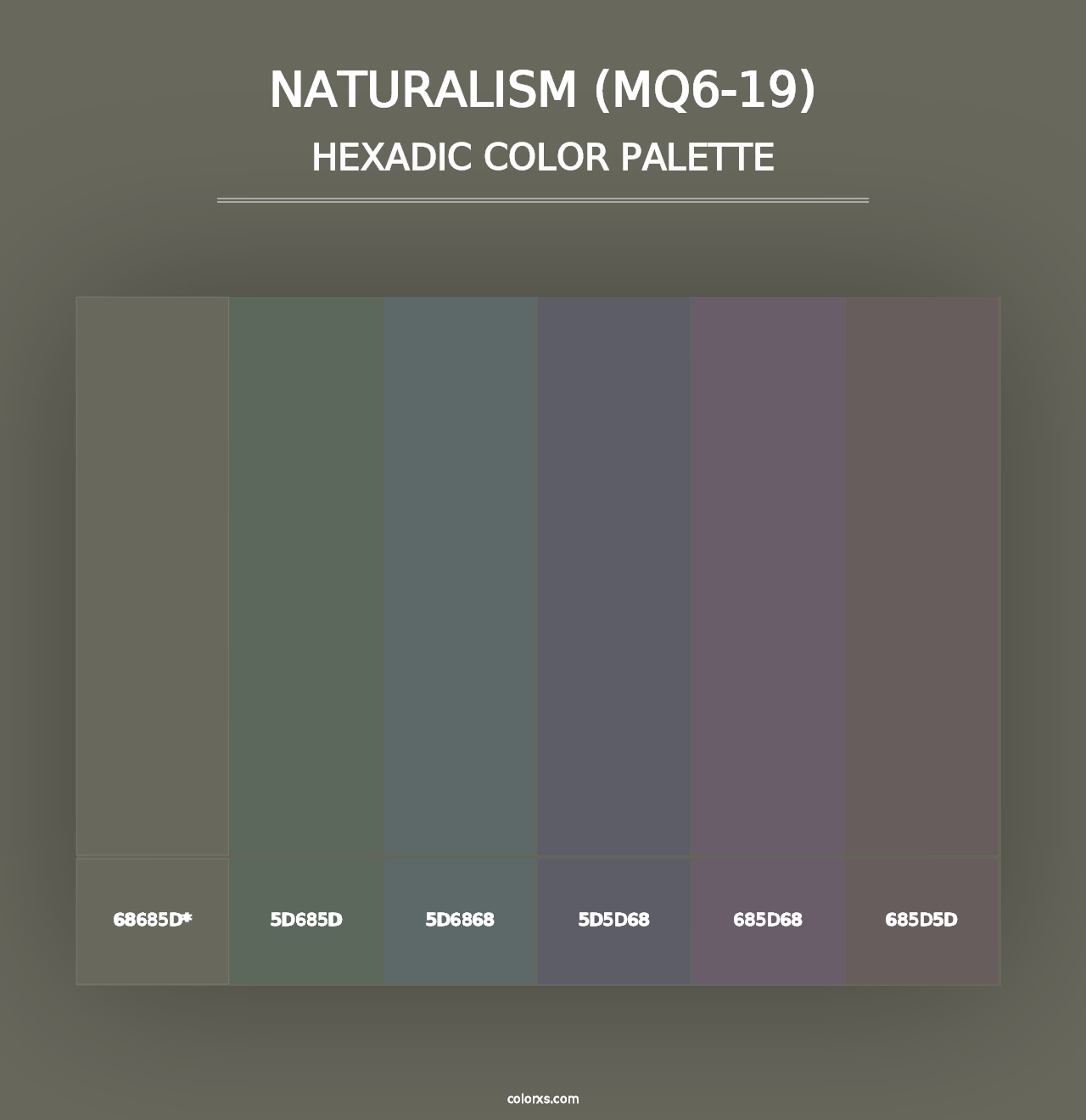 Naturalism (MQ6-19) - Hexadic Color Palette