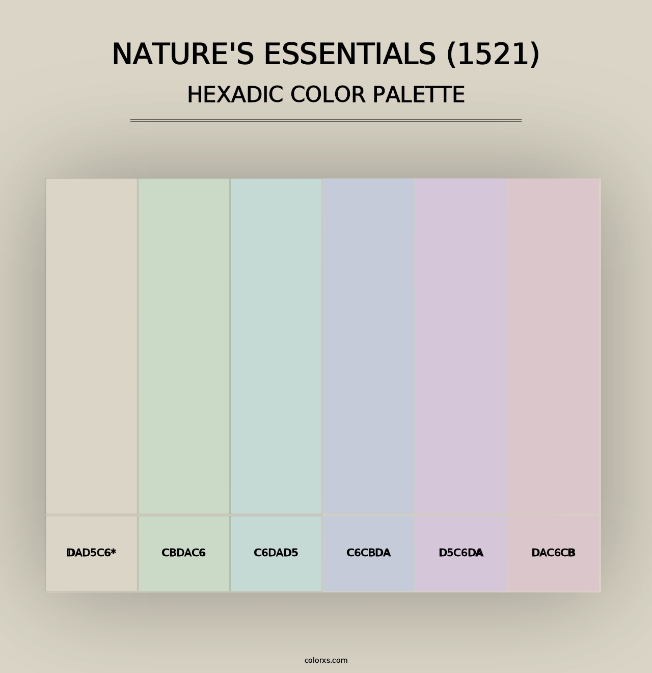 Nature's Essentials (1521) - Hexadic Color Palette