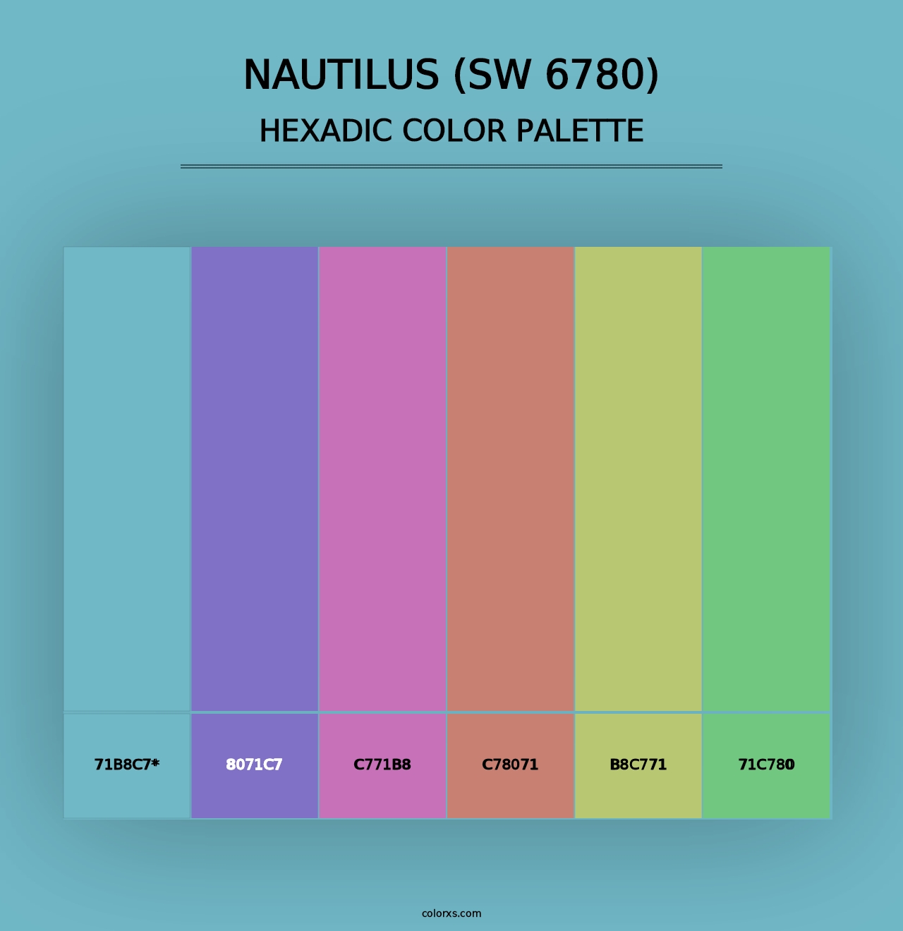 Nautilus (SW 6780) - Hexadic Color Palette