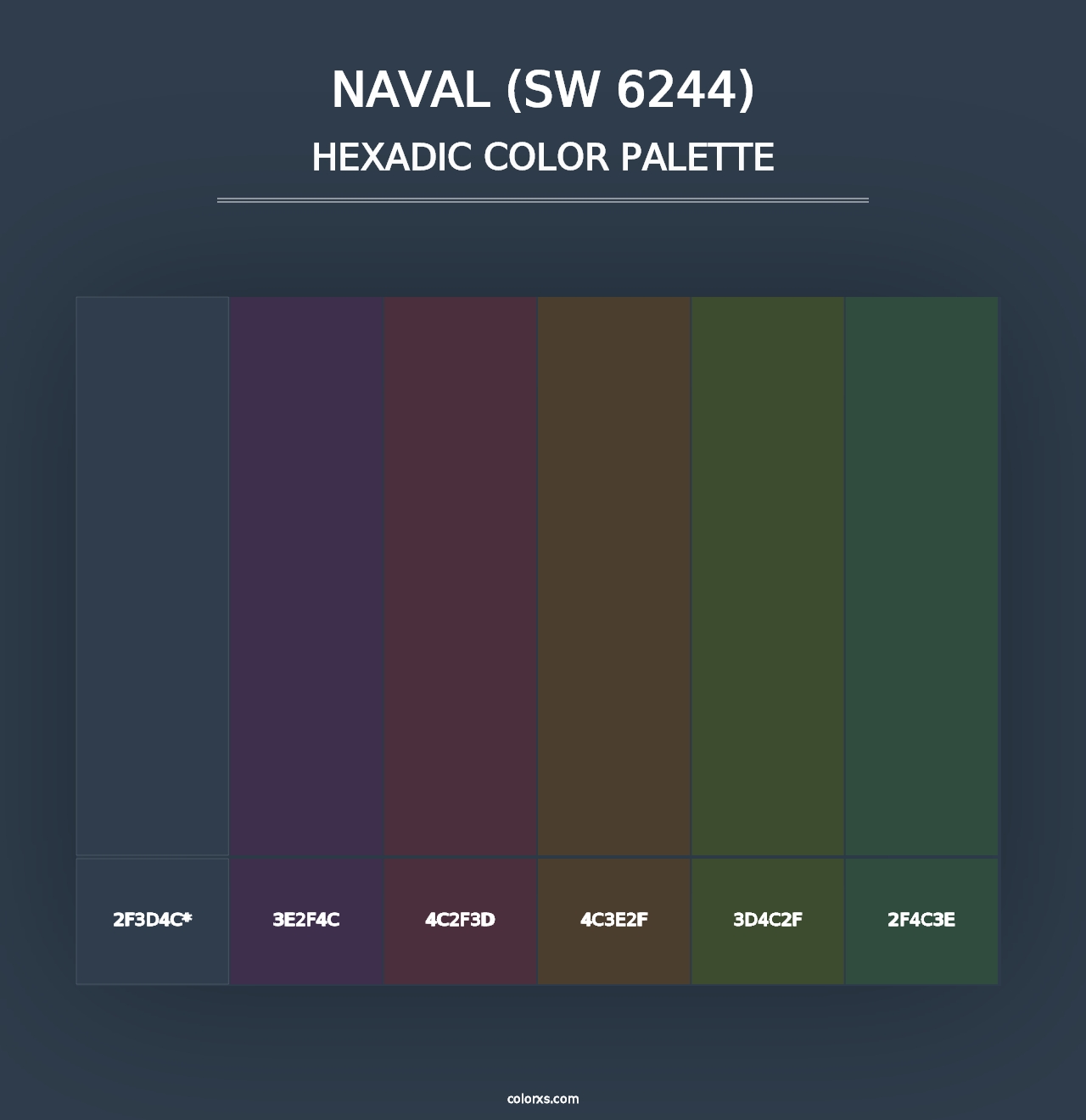 Naval (SW 6244) - Hexadic Color Palette