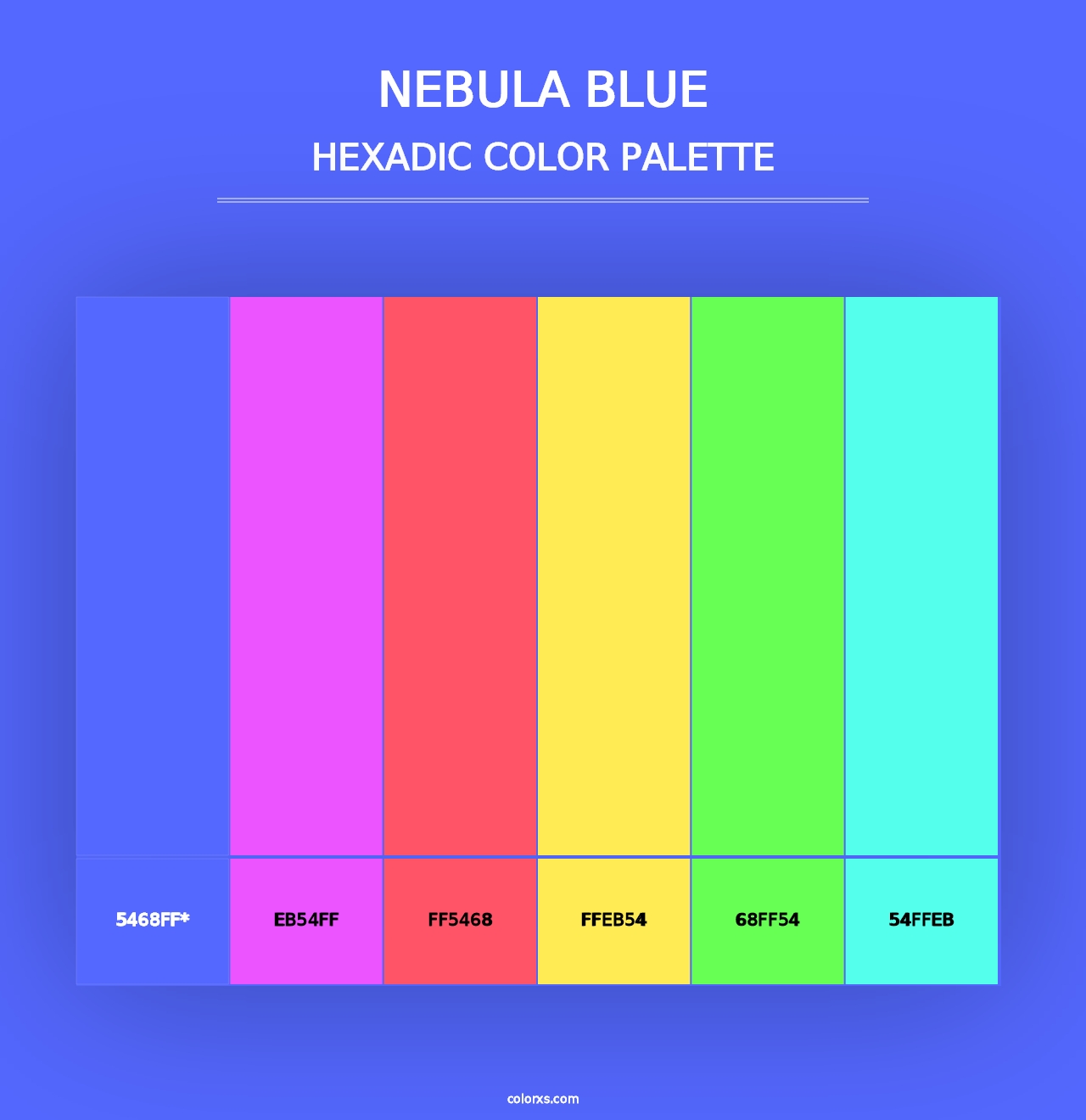 Nebula Blue - Hexadic Color Palette