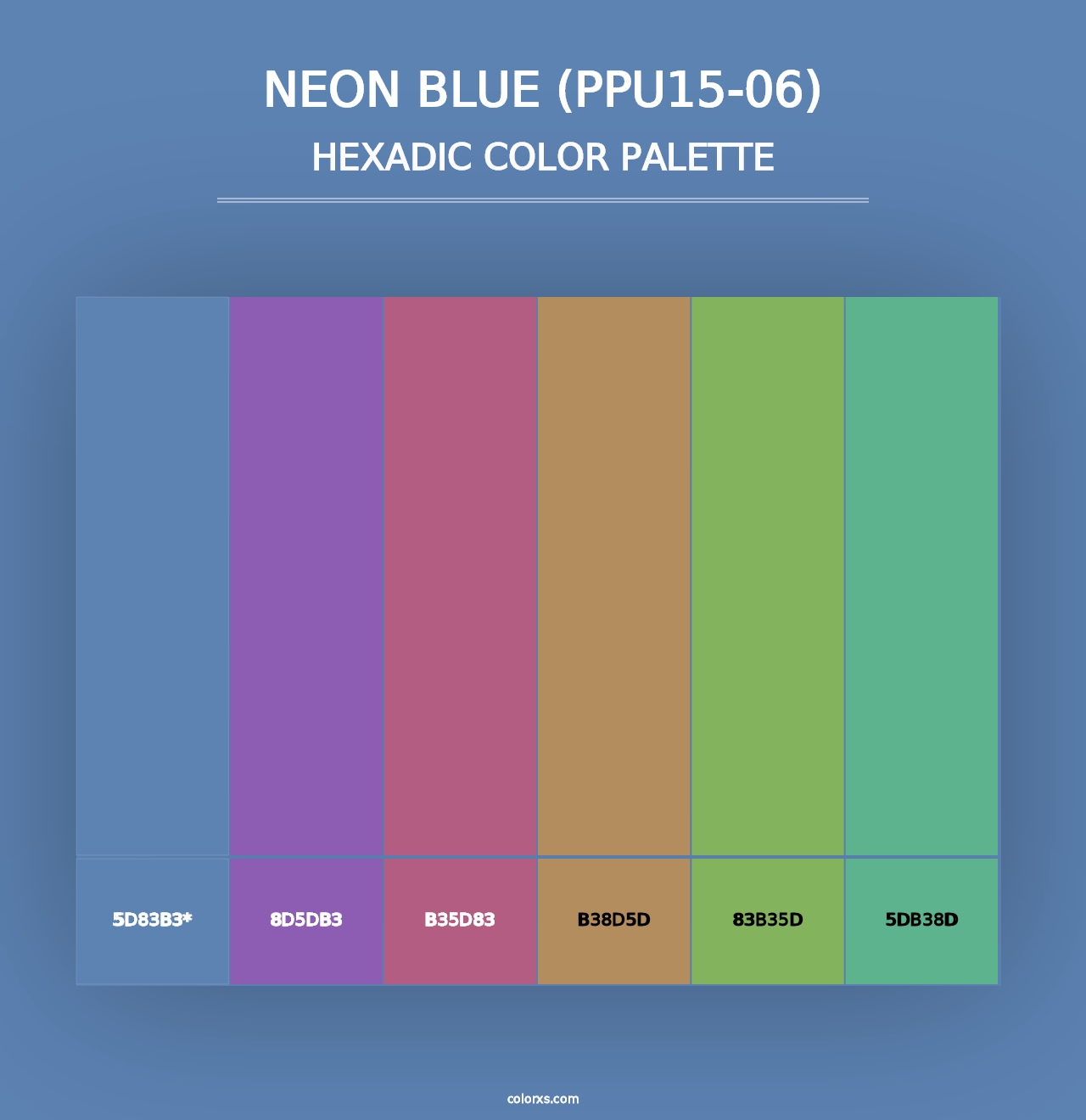 Neon Blue (PPU15-06) - Hexadic Color Palette