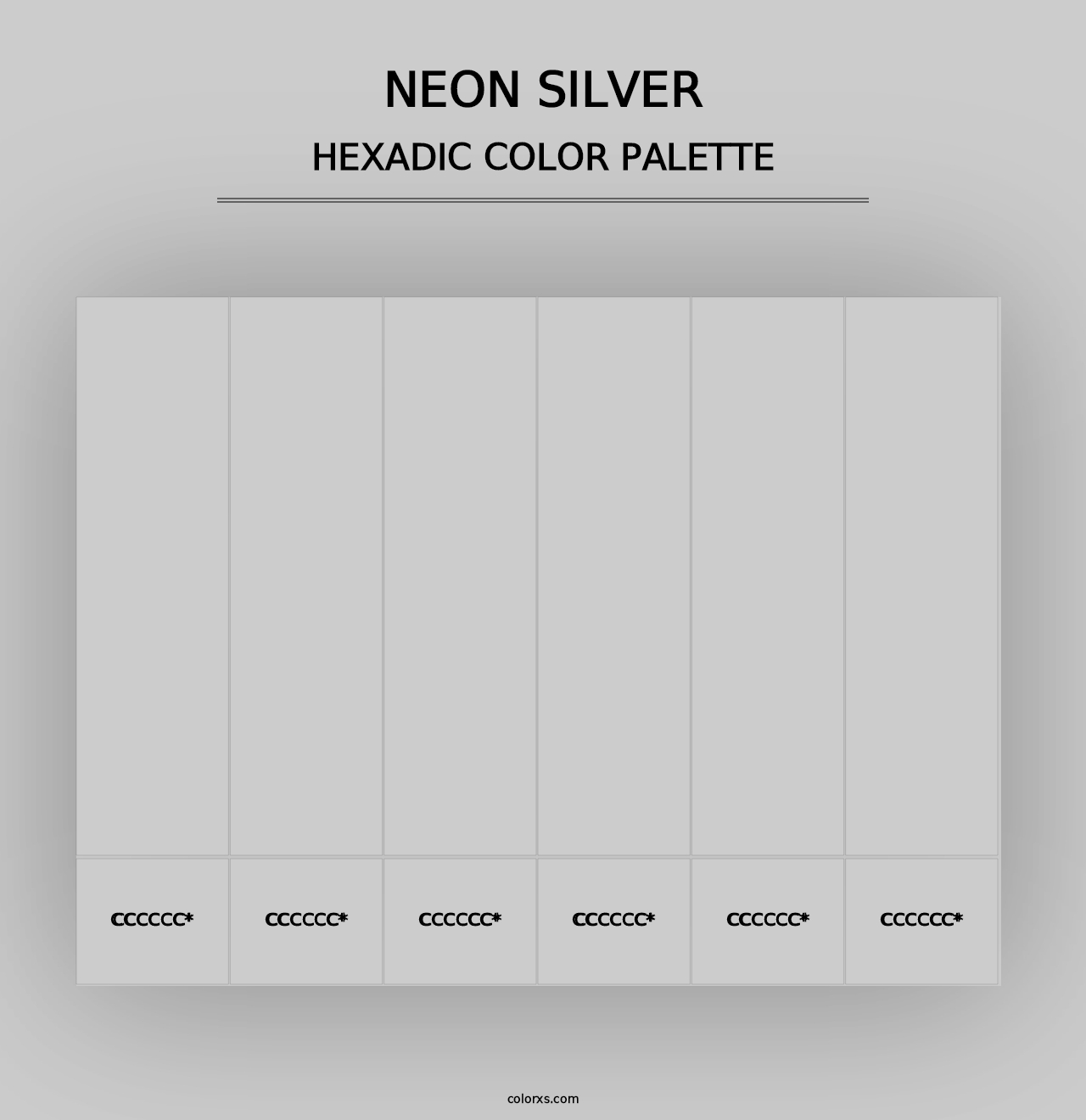 Neon Silver - Hexadic Color Palette