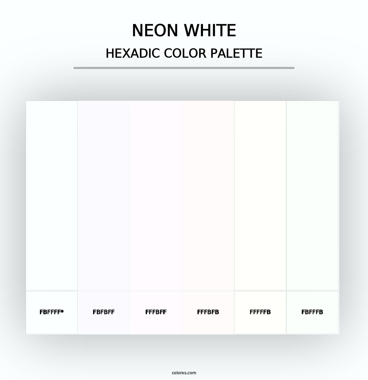 Neon White - Hexadic Color Palette