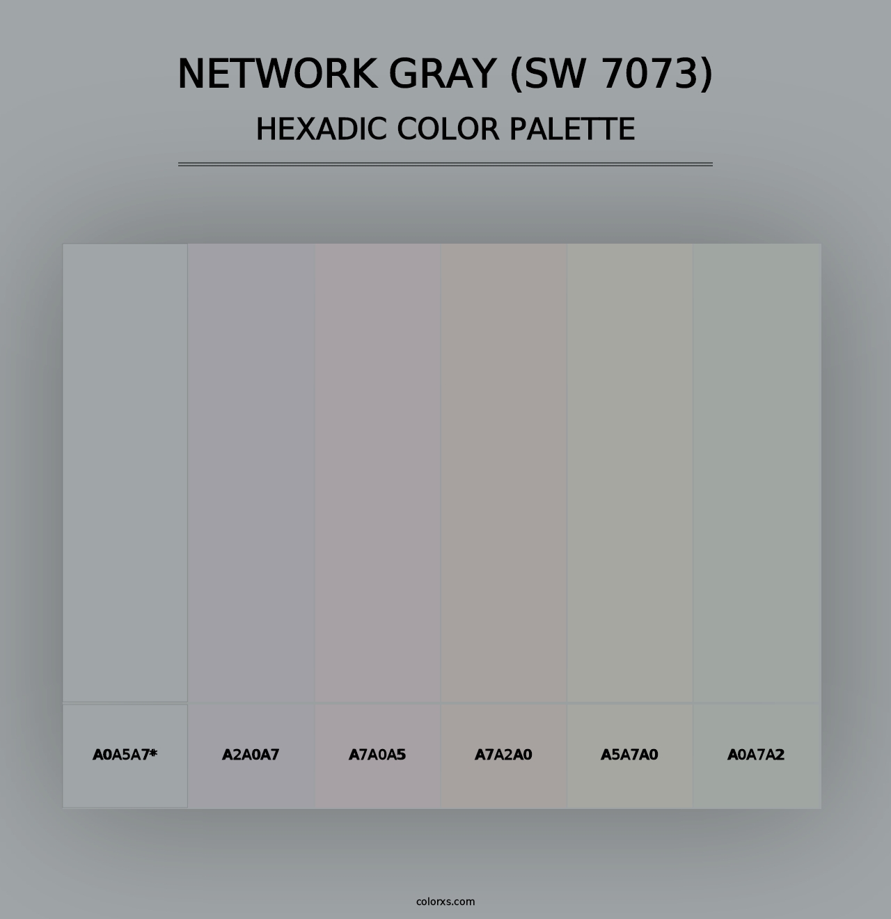 Network Gray (SW 7073) - Hexadic Color Palette