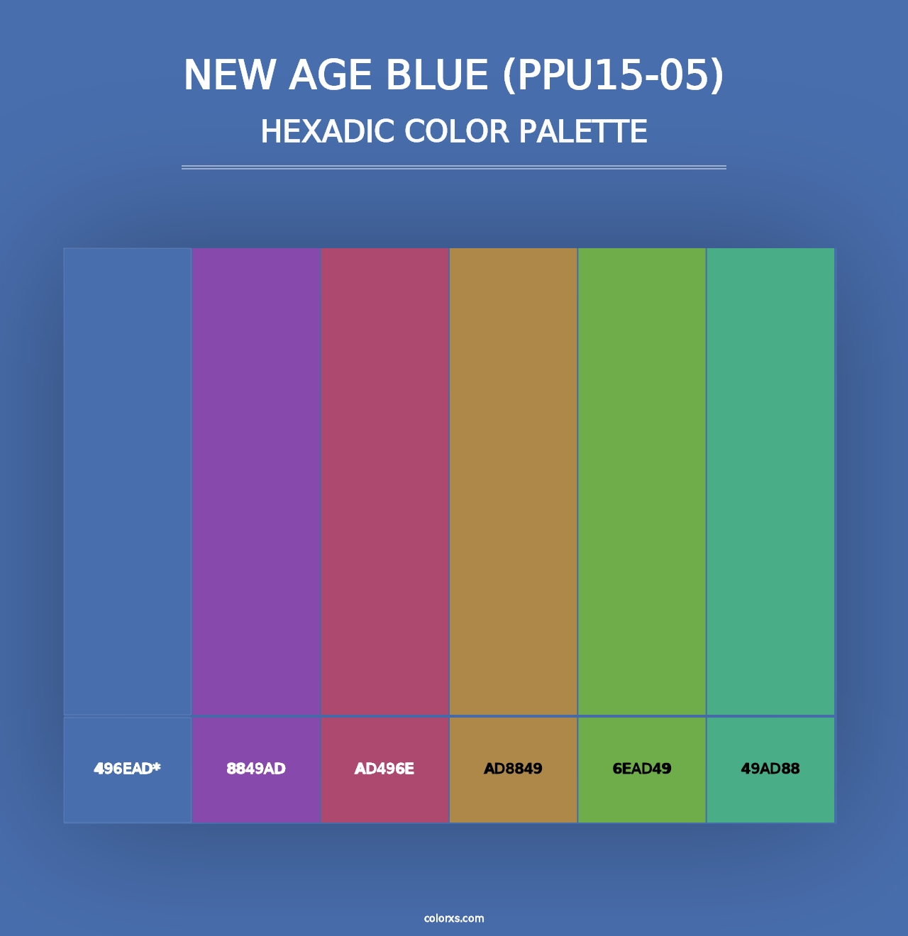 New Age Blue (PPU15-05) - Hexadic Color Palette