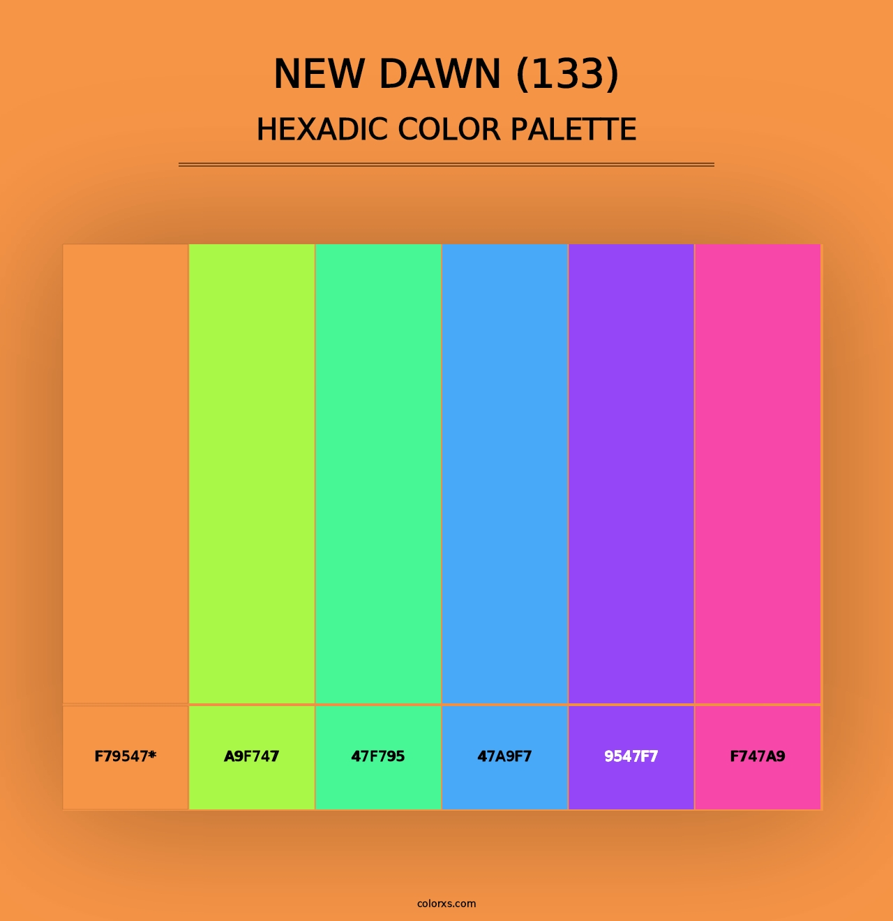 New Dawn (133) - Hexadic Color Palette