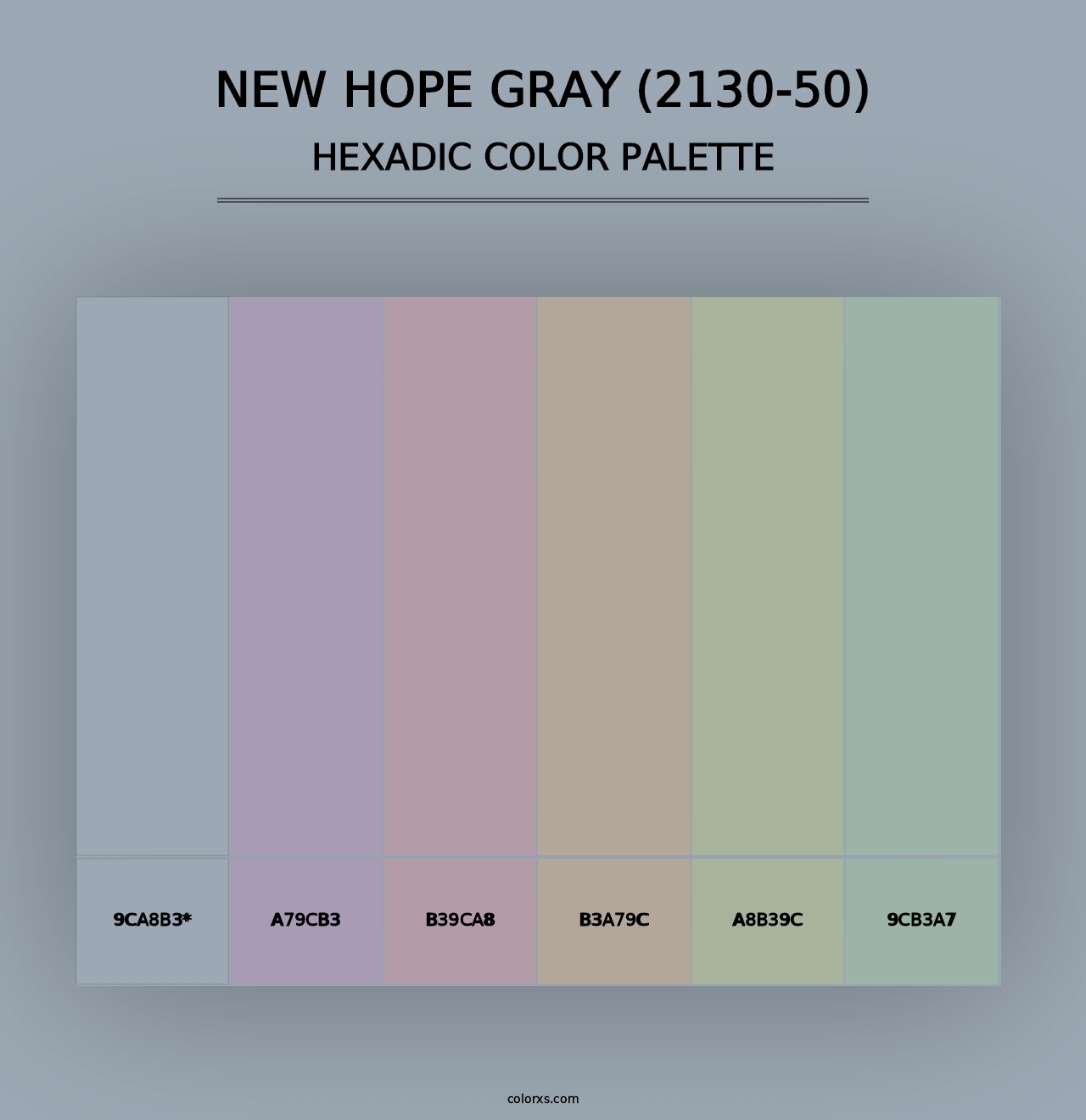 New Hope Gray (2130-50) - Hexadic Color Palette