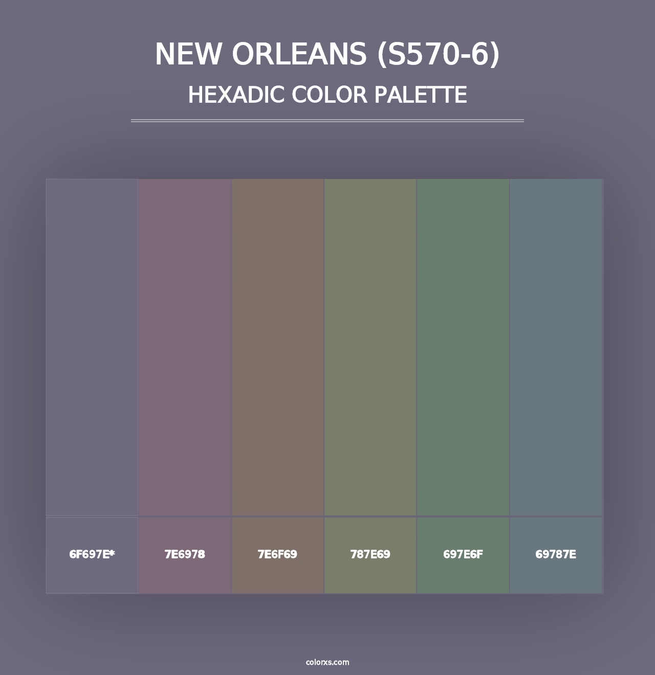 New Orleans (S570-6) - Hexadic Color Palette