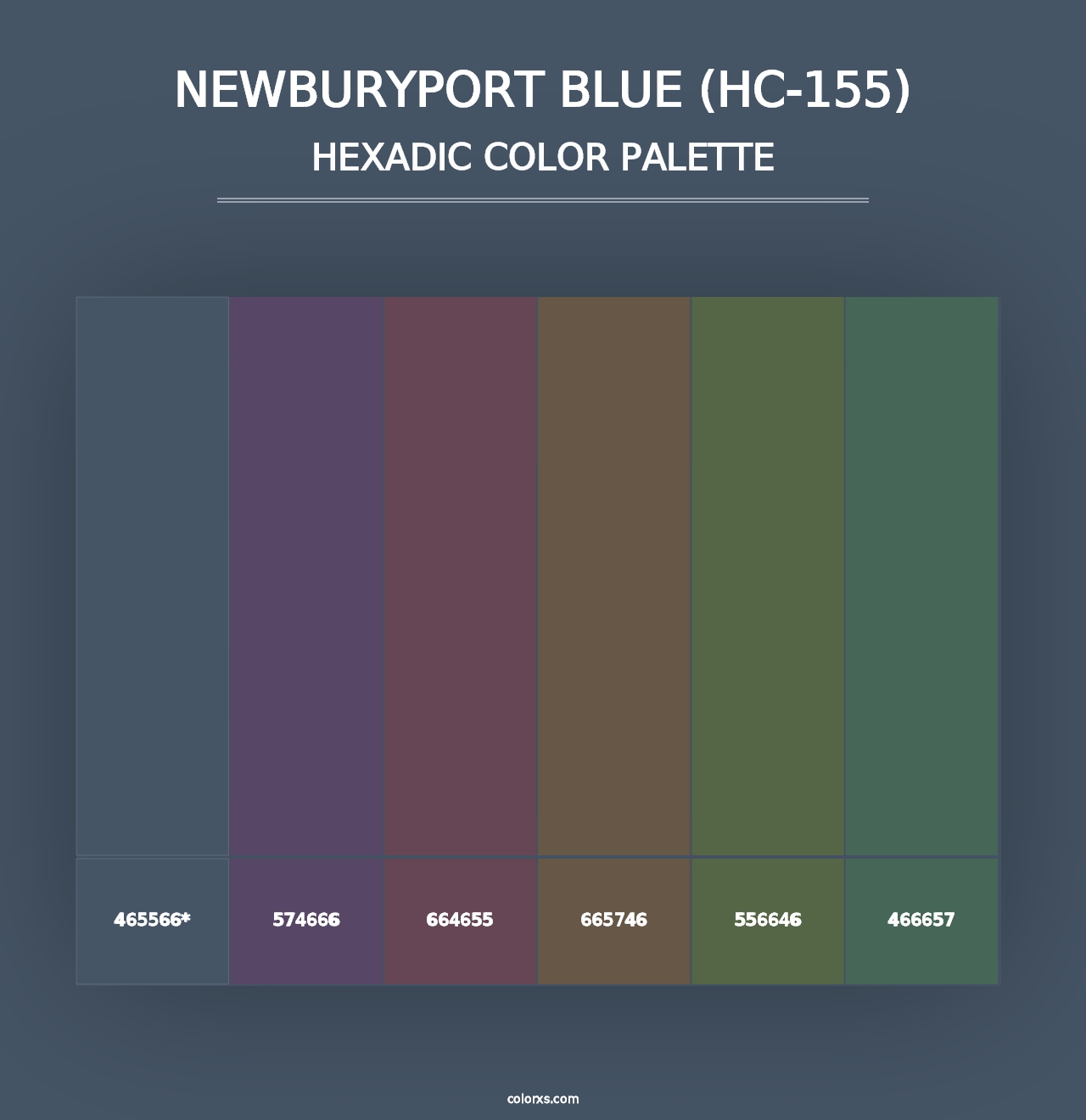 Newburyport Blue (HC-155) - Hexadic Color Palette