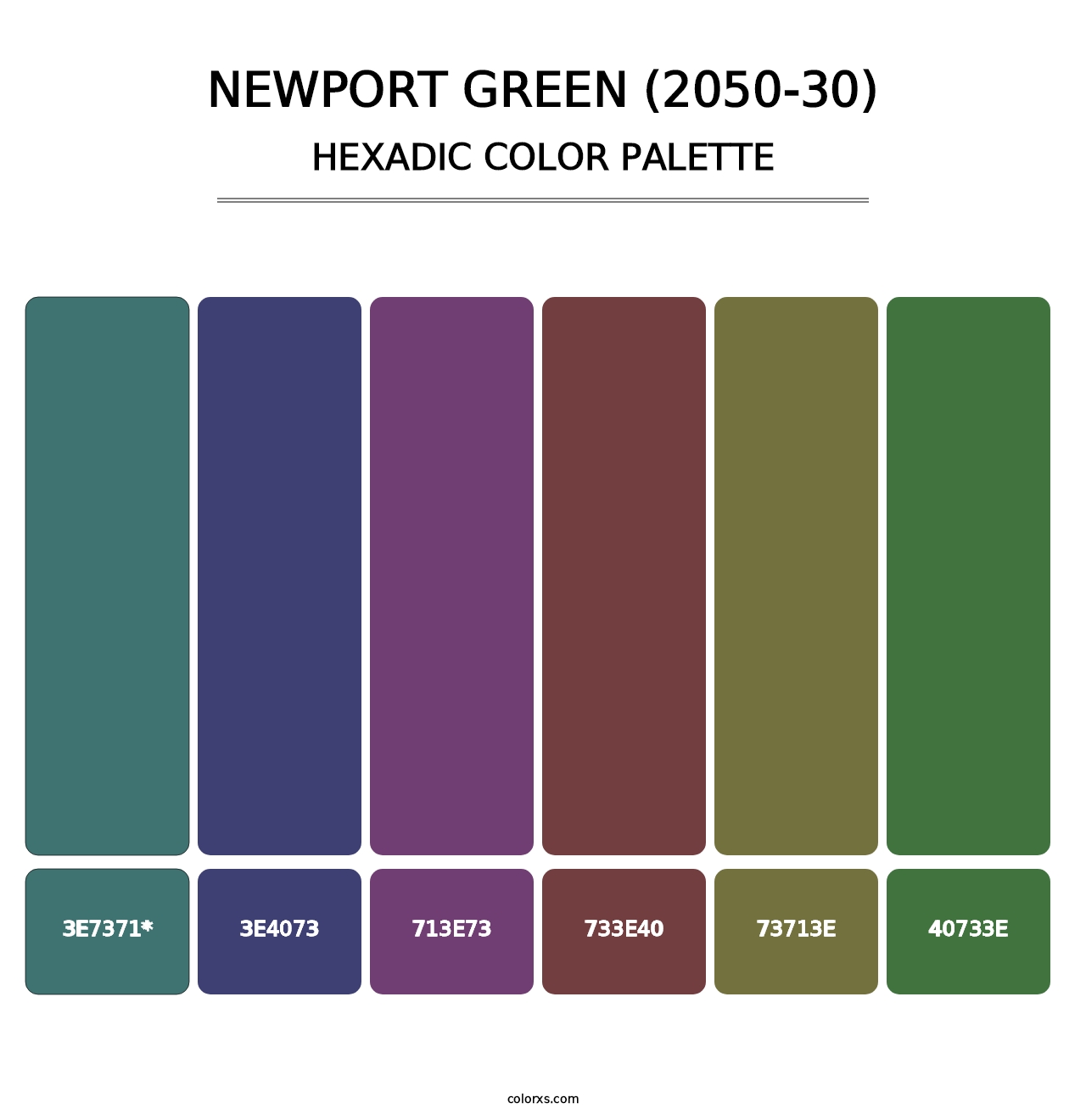 Newport Green (2050-30) - Hexadic Color Palette