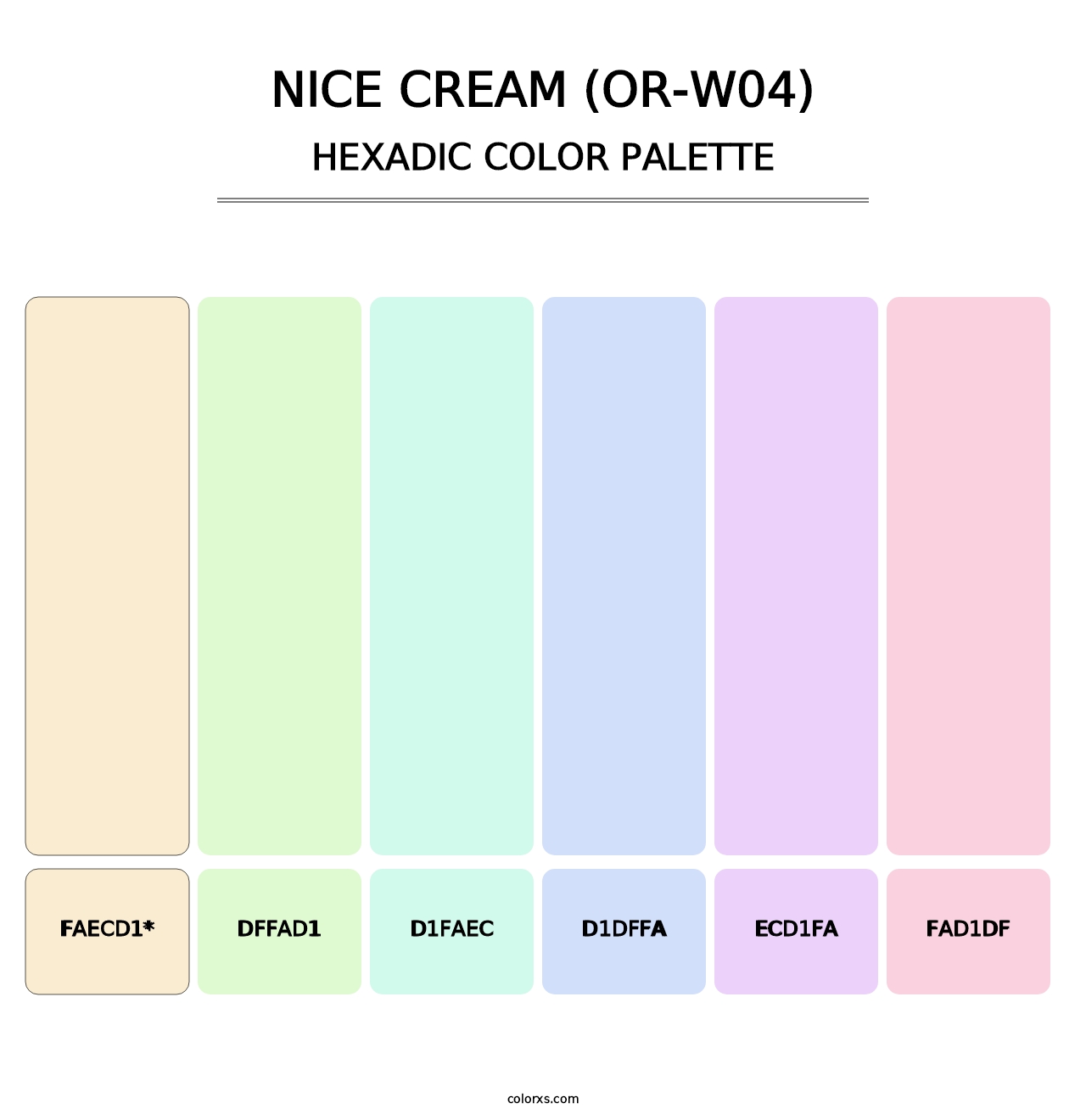 Nice Cream (OR-W04) - Hexadic Color Palette