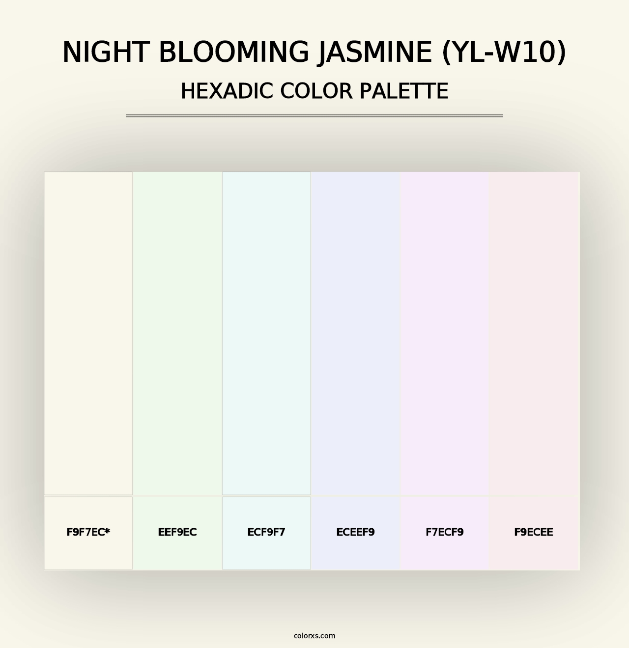 Night Blooming Jasmine (YL-W10) - Hexadic Color Palette