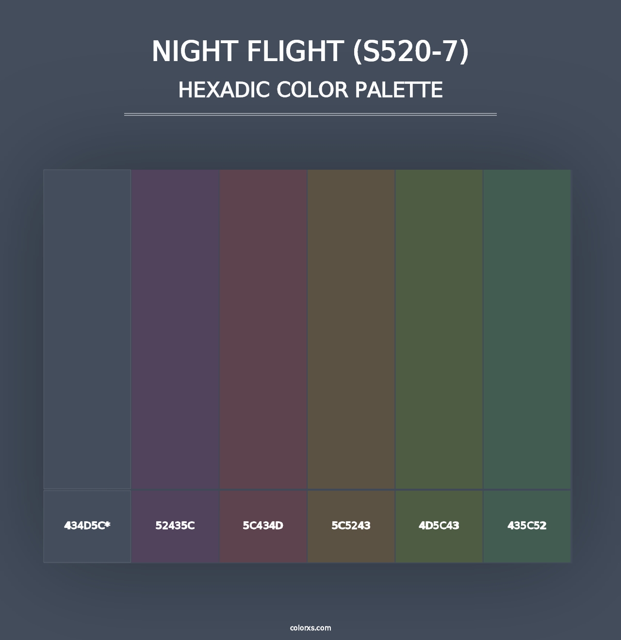 Night Flight (S520-7) - Hexadic Color Palette