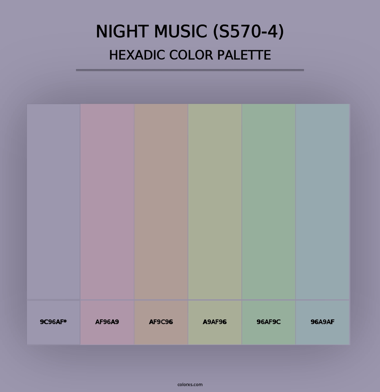 Night Music (S570-4) - Hexadic Color Palette