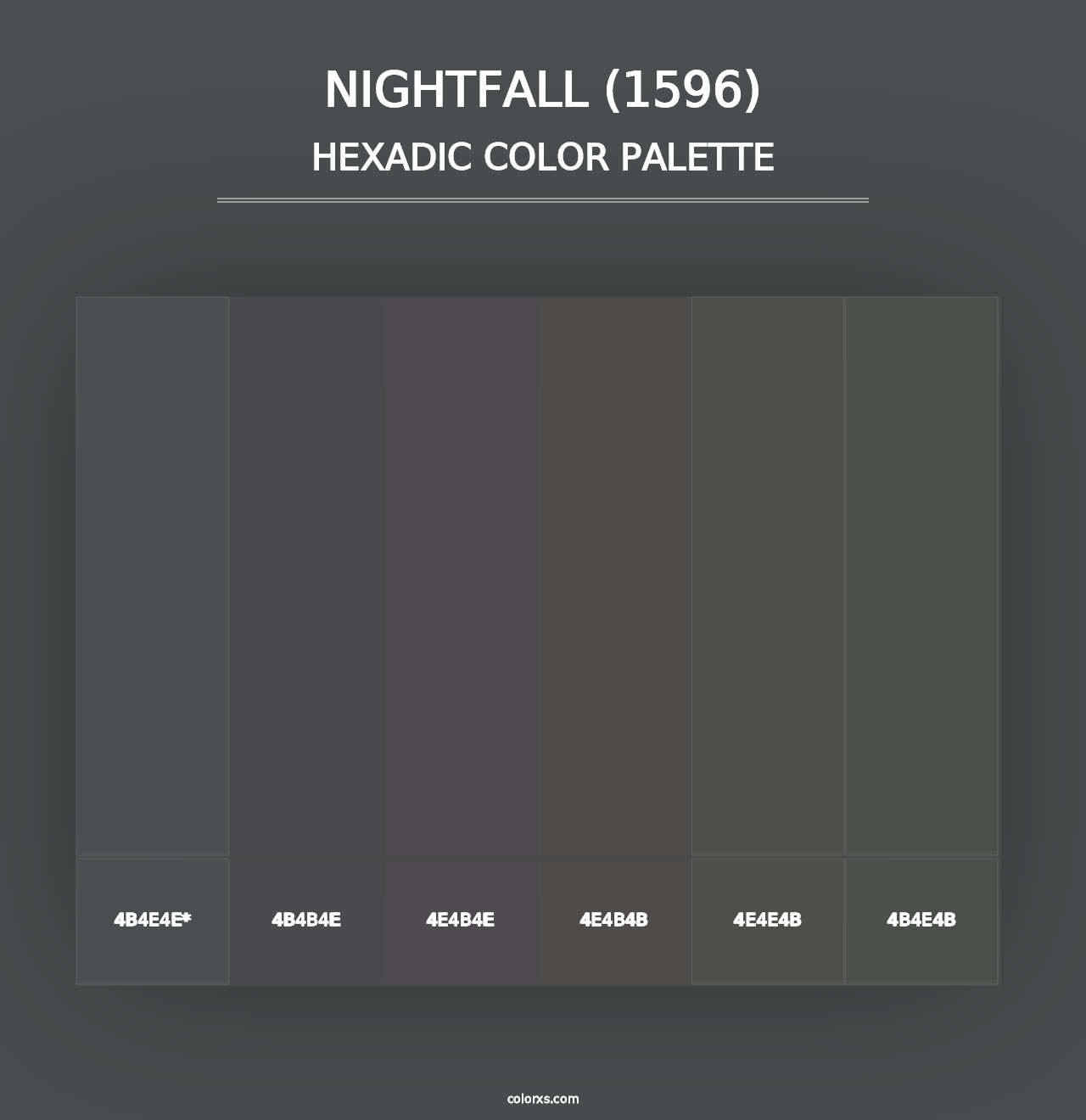 Nightfall (1596) - Hexadic Color Palette