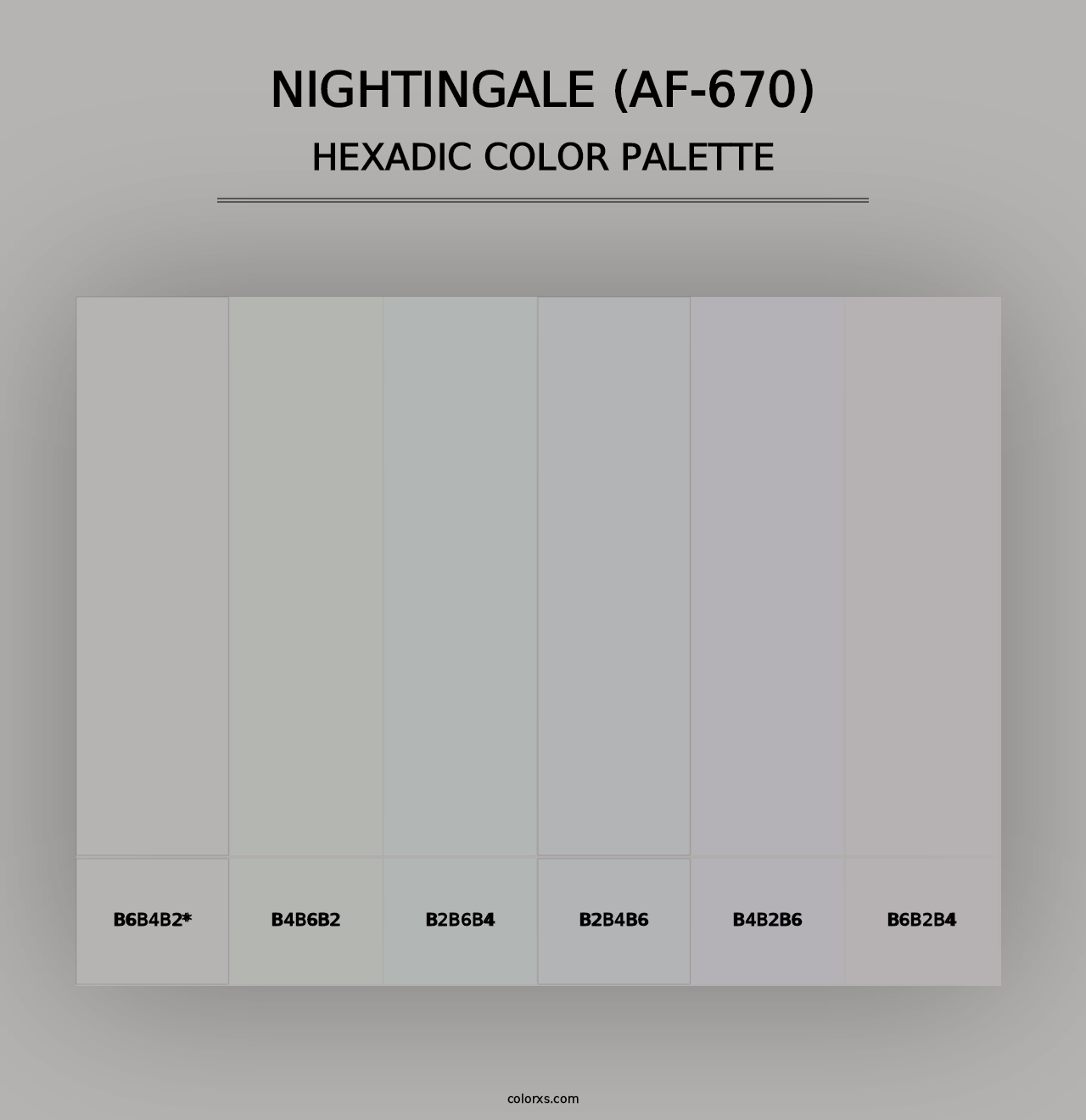 Nightingale (AF-670) - Hexadic Color Palette