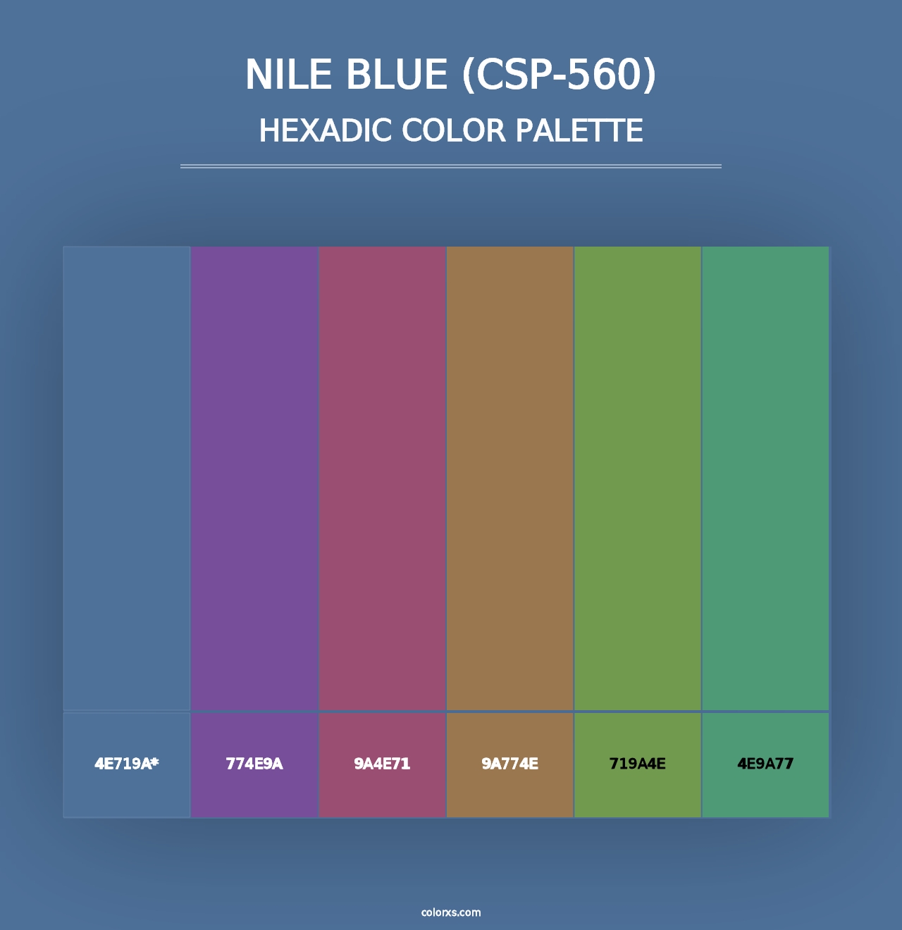 Nile Blue (CSP-560) - Hexadic Color Palette