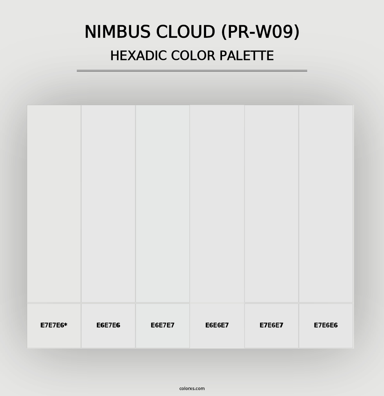 Nimbus Cloud (PR-W09) - Hexadic Color Palette