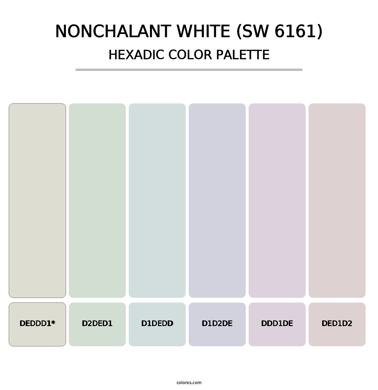 Nonchalant White (SW 6161) - Hexadic Color Palette