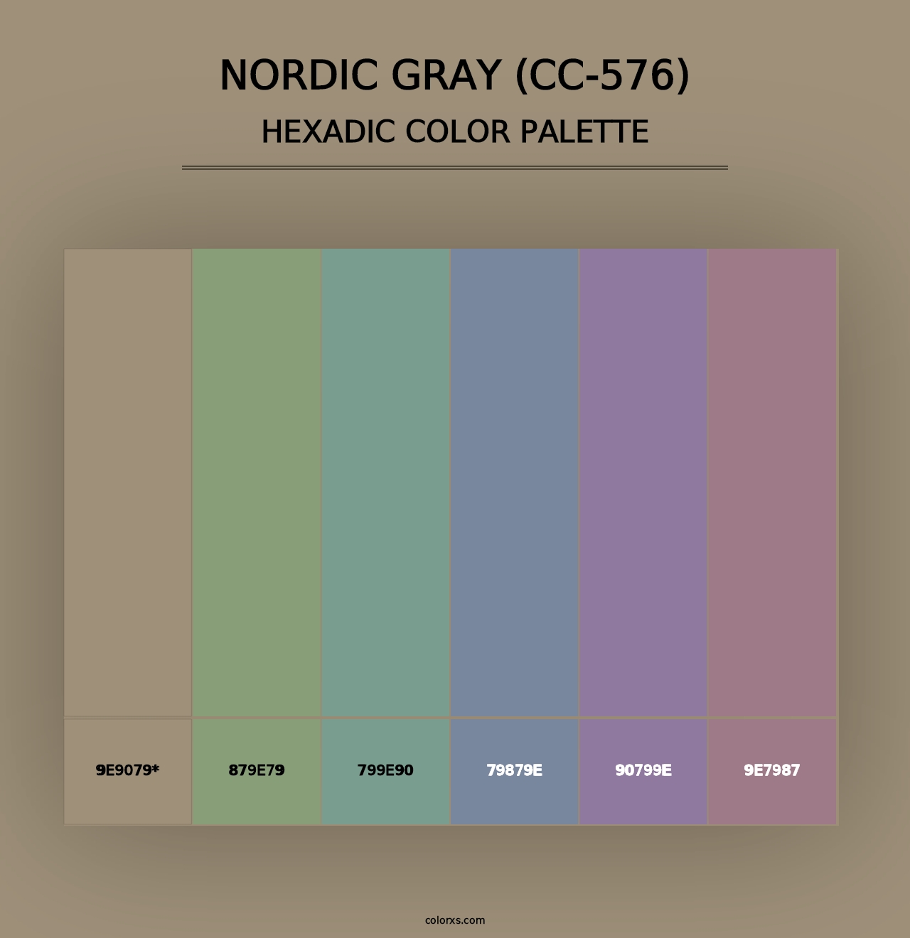 Nordic Gray (CC-576) - Hexadic Color Palette