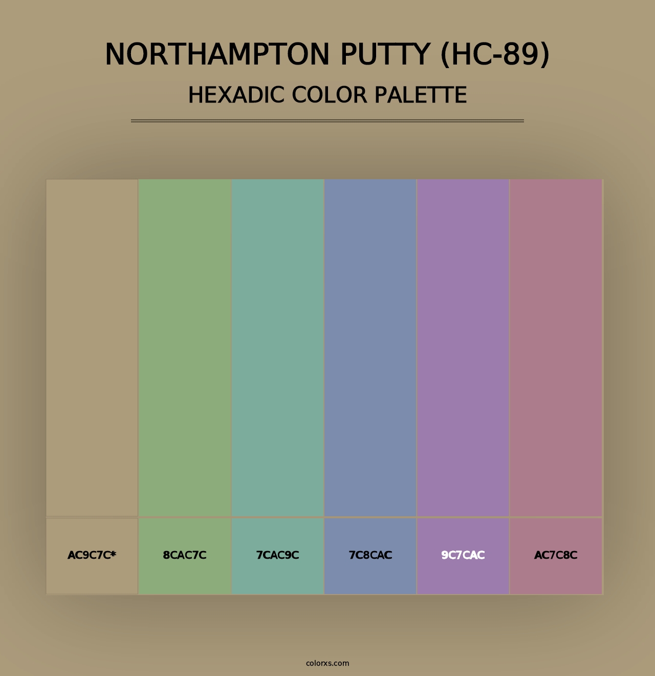 Northampton Putty (HC-89) - Hexadic Color Palette