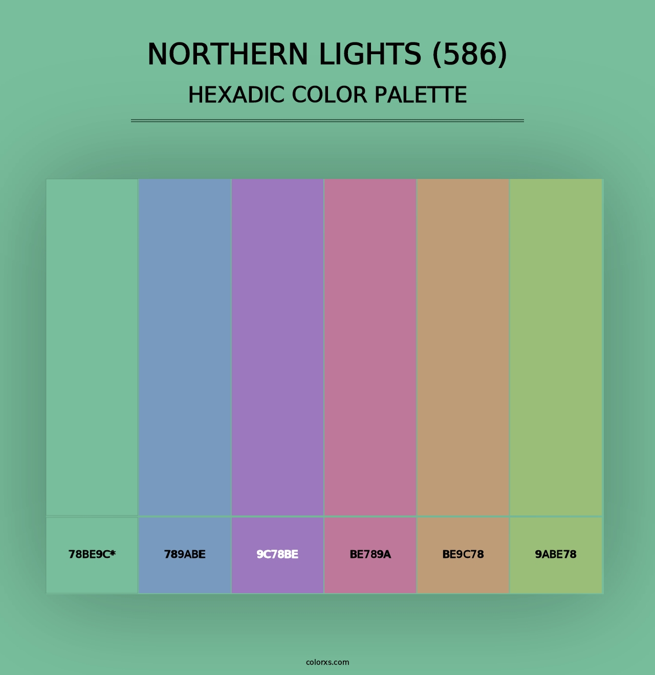 Northern Lights (586) - Hexadic Color Palette