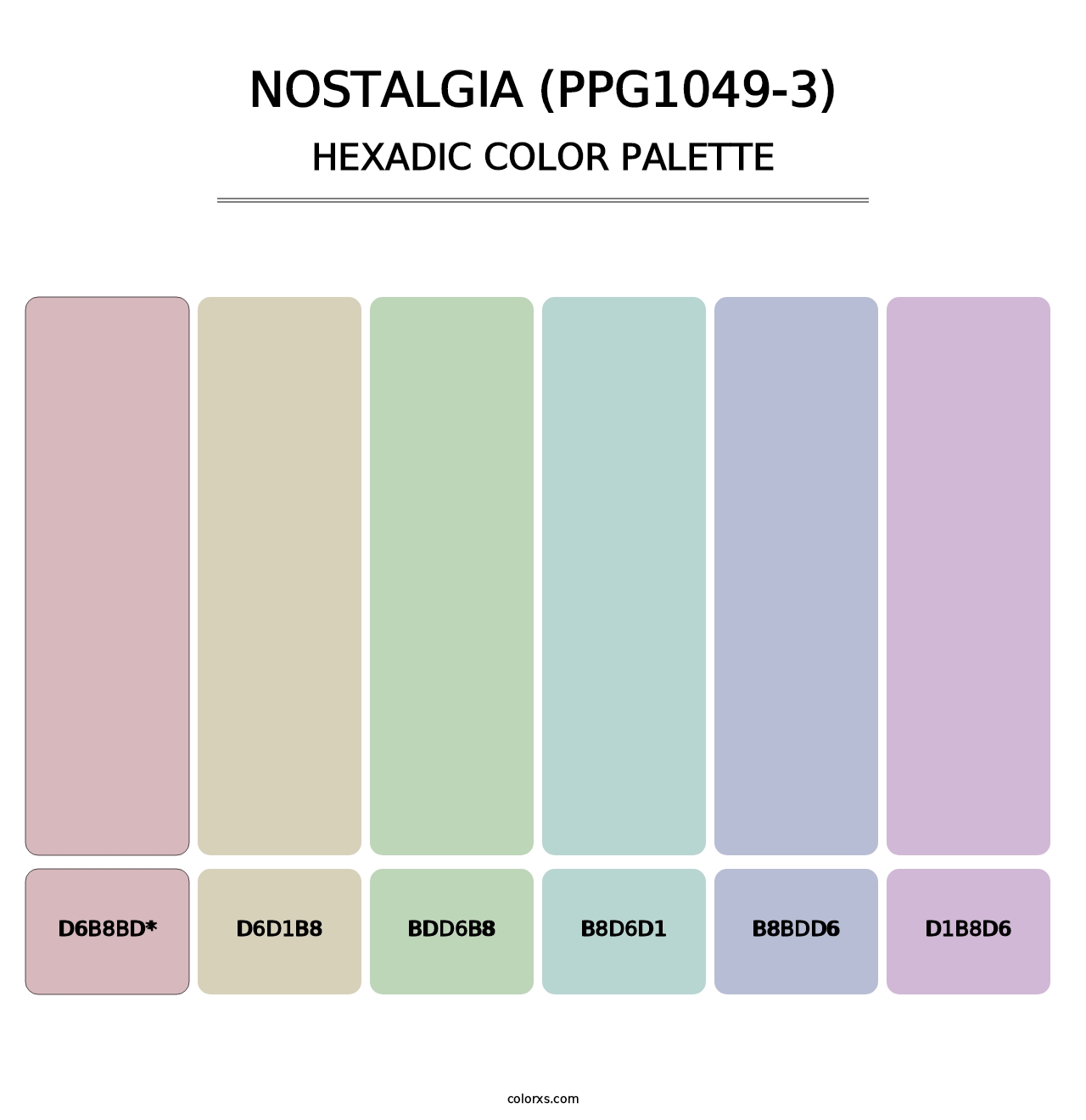 Nostalgia (PPG1049-3) - Hexadic Color Palette