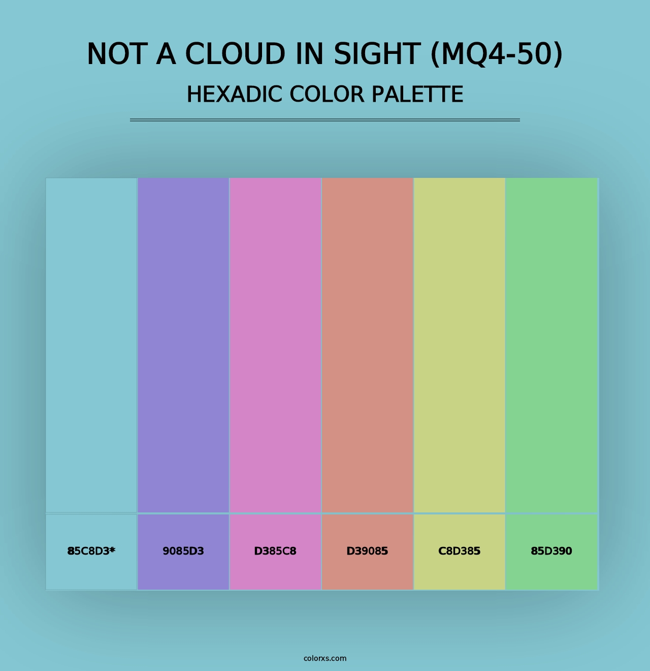 Not A Cloud In Sight (MQ4-50) - Hexadic Color Palette