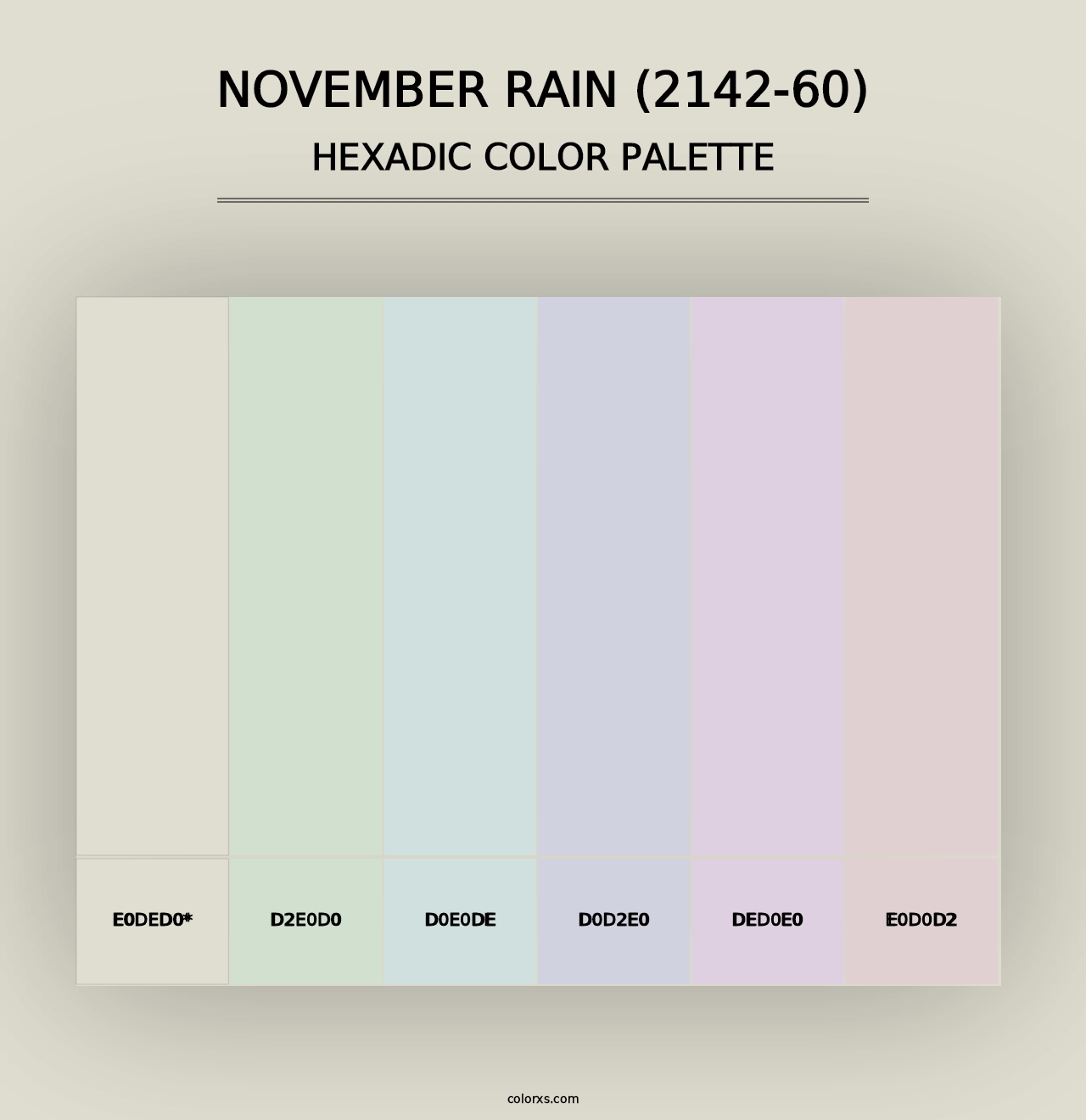 November Rain (2142-60) - Hexadic Color Palette