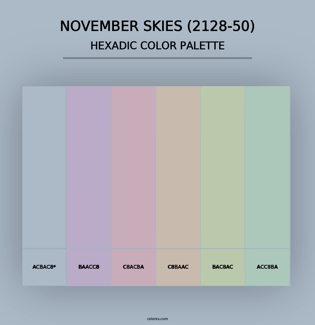 November Skies (2128-50) - Hexadic Color Palette