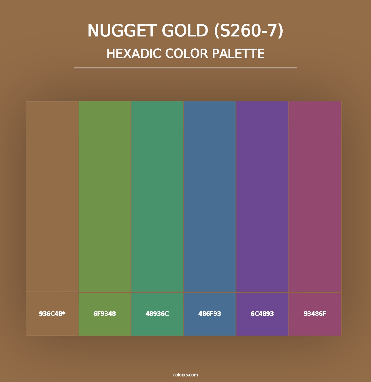 Nugget Gold (S260-7) - Hexadic Color Palette