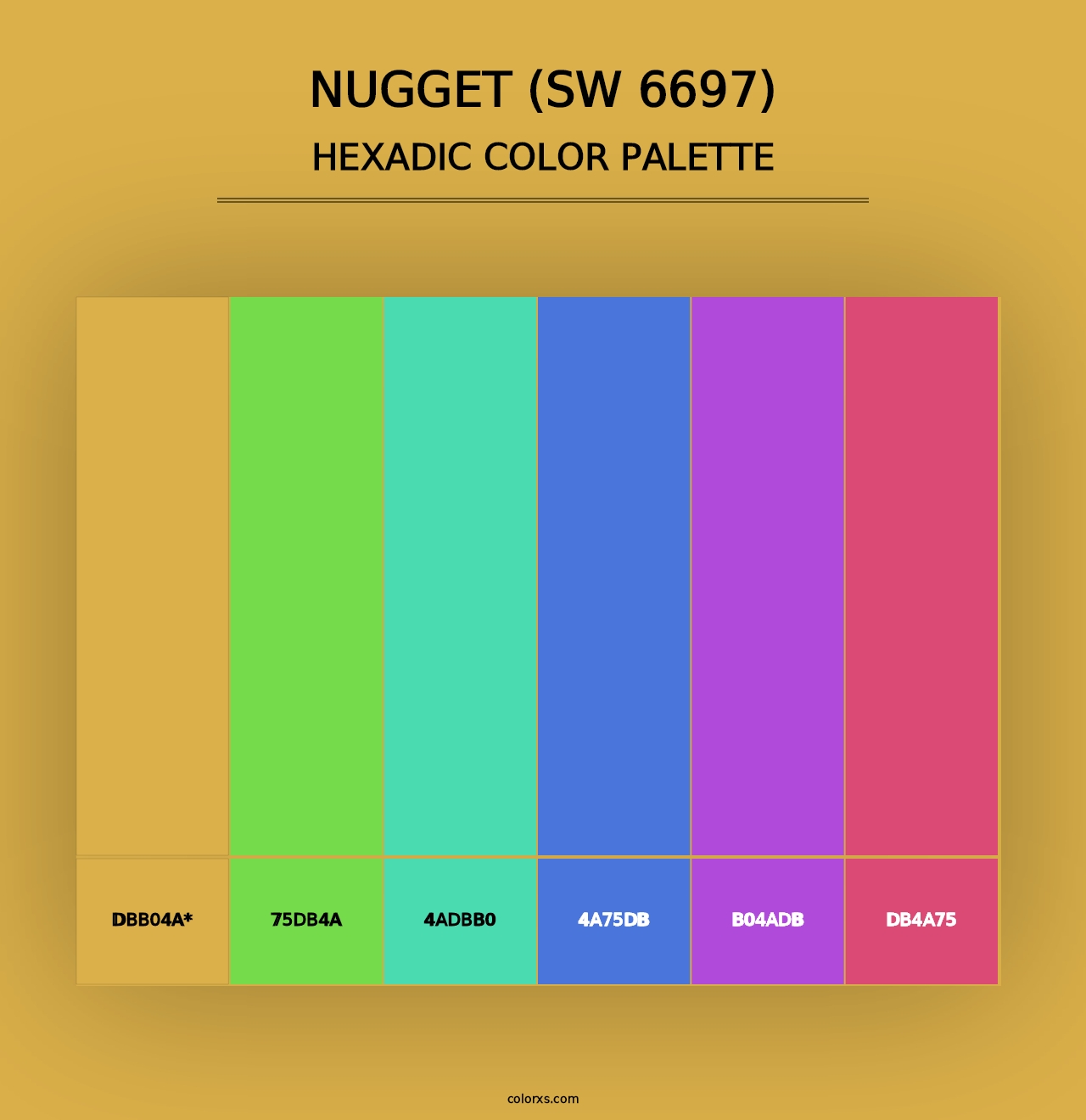 Nugget (SW 6697) - Hexadic Color Palette