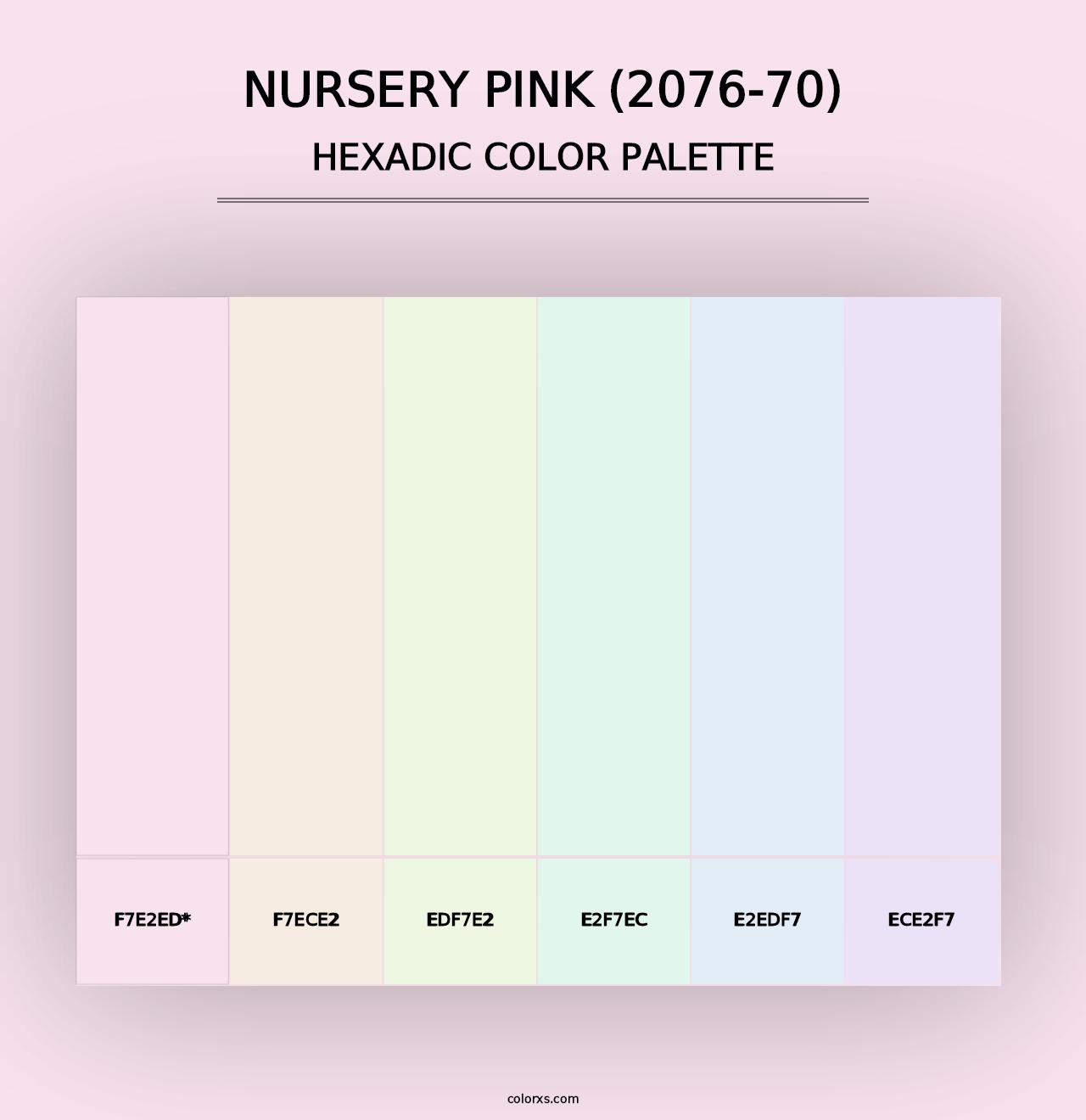 Nursery Pink (2076-70) - Hexadic Color Palette