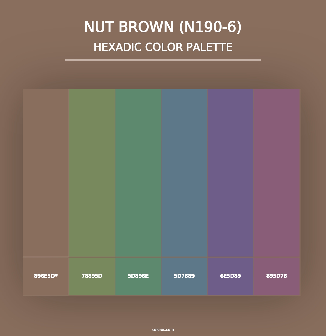 Nut Brown (N190-6) - Hexadic Color Palette