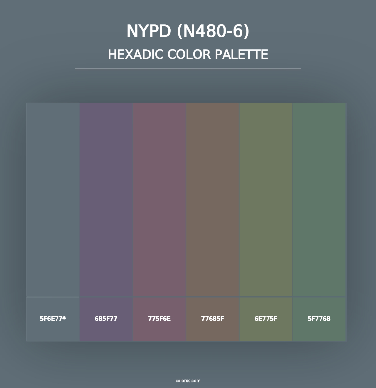 Nypd (N480-6) - Hexadic Color Palette