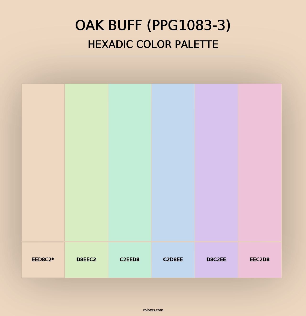 Oak Buff (PPG1083-3) - Hexadic Color Palette