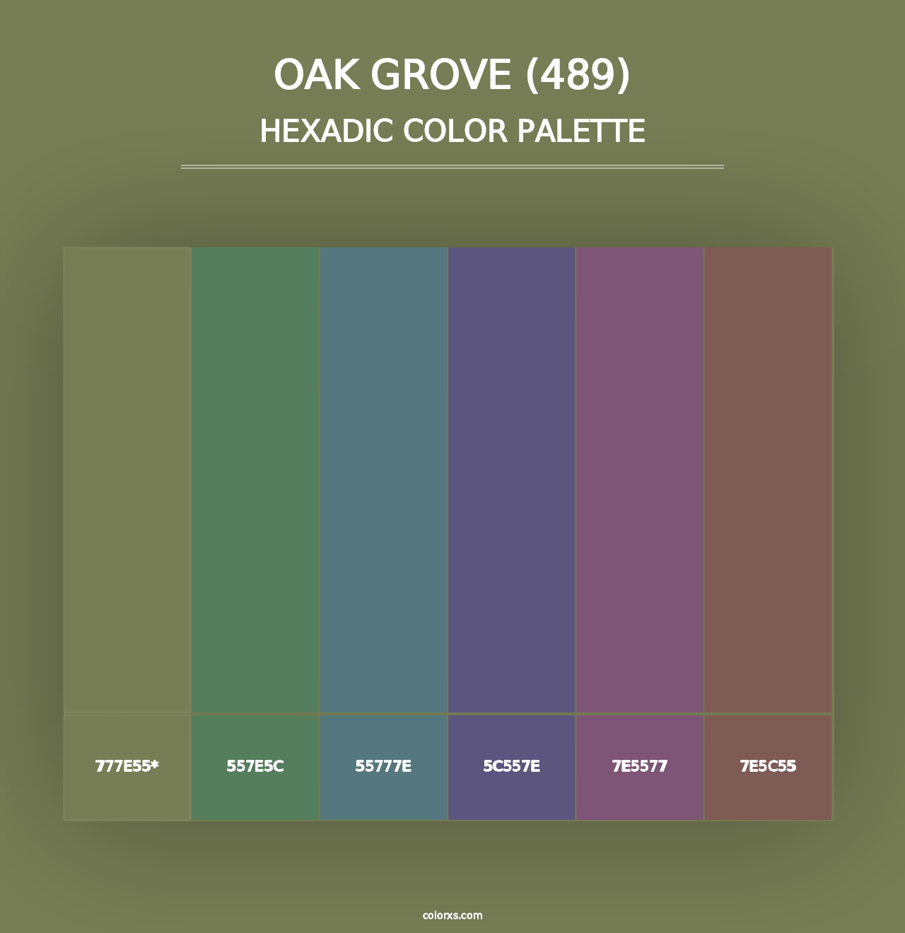 Oak Grove (489) - Hexadic Color Palette