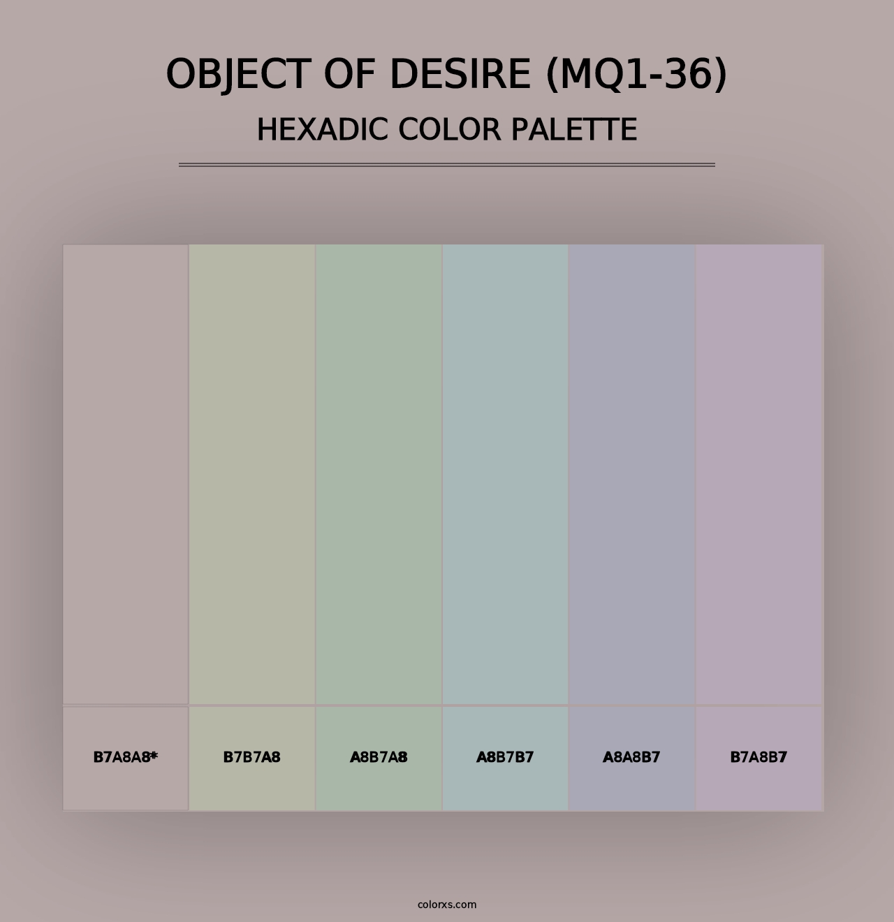 Object Of Desire (MQ1-36) - Hexadic Color Palette