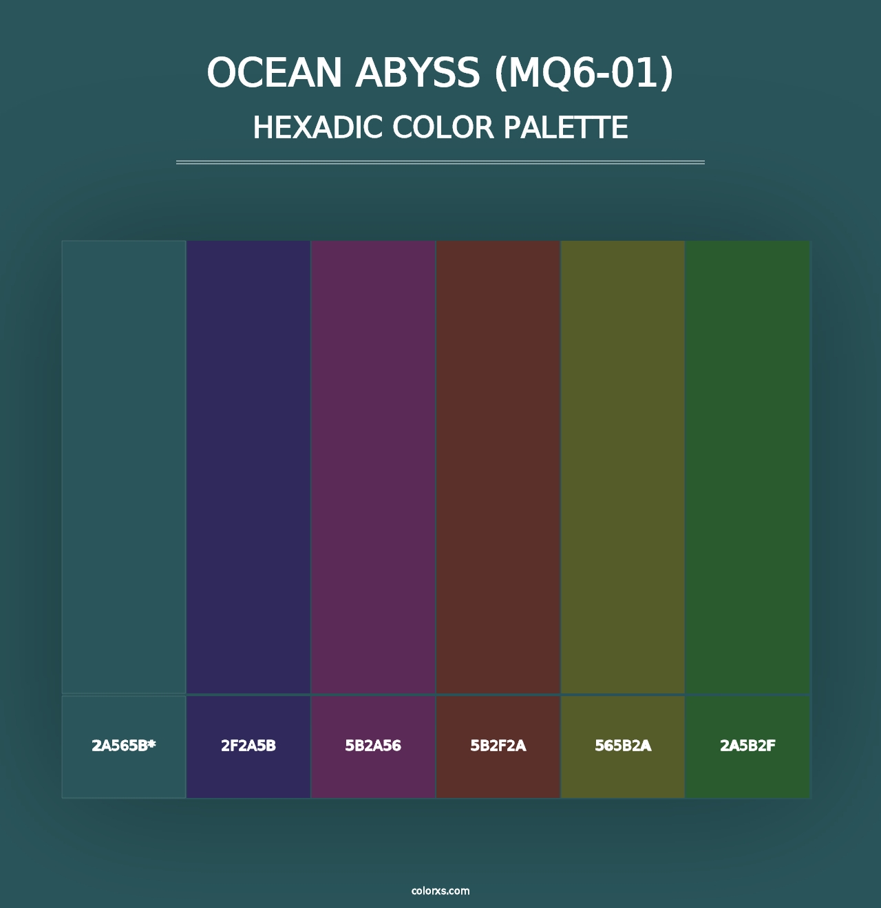 Ocean Abyss (MQ6-01) - Hexadic Color Palette